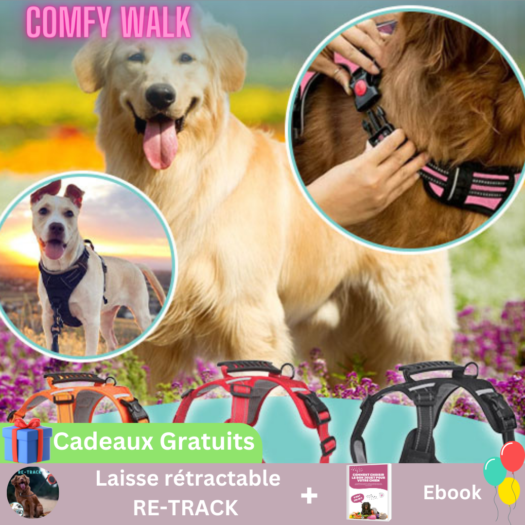 Harnais-COMFY-WALK™ Harnais pour animaux de compagnie