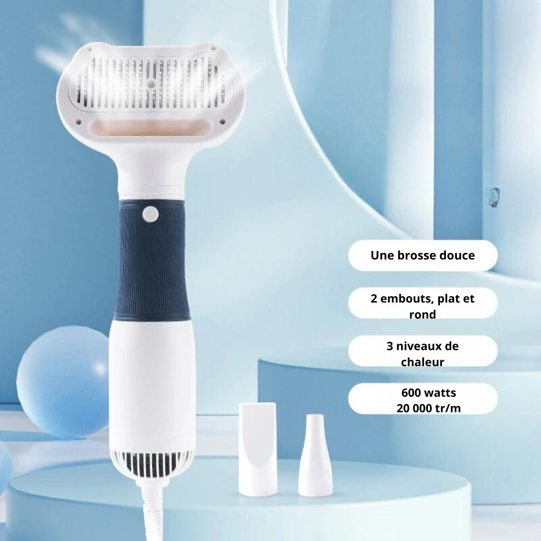 MAGIC-BRUSHING-BRUSH™ Brosse séchoir pour animal de compagnie