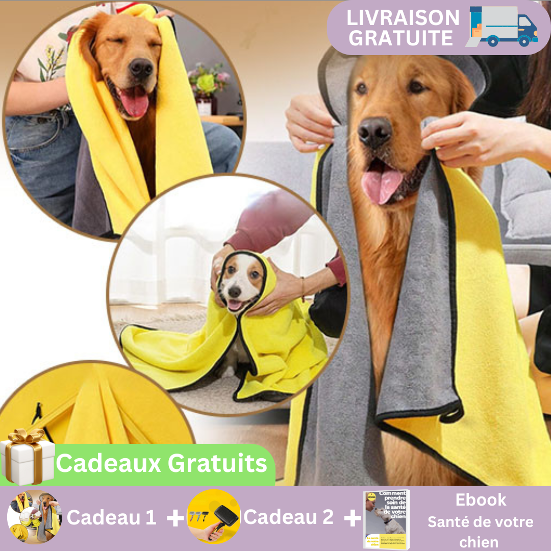 SUPER-SERVIETTE™ Serviette absorbante pour animaux